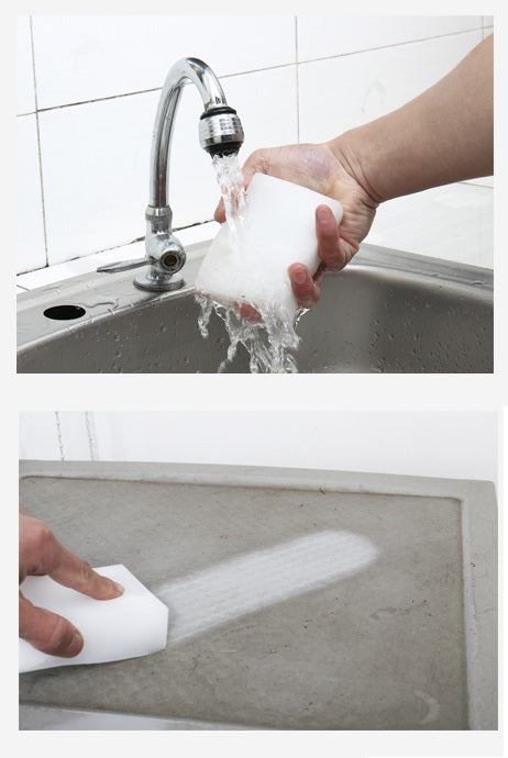 Set 10 bureti Magici sponge, UBX®, pentru toate tipurile de suprafete,  albi,  10x6x2cm Set 10 bureti Magici sponge, UBX®, pentru toate tipurile de suprafete,  albi,  10x6x2cm